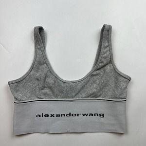 Authentic alexander wang cotton logo sports bra medium